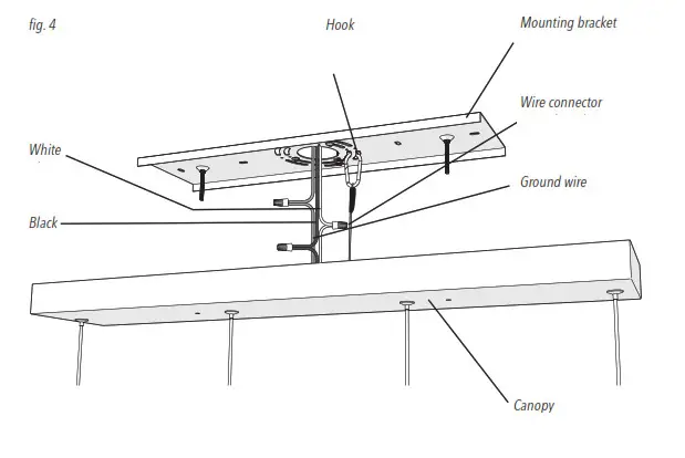 artika HOL4P HD2 4 Light LED Pendant  Hologram 4- Fig 4