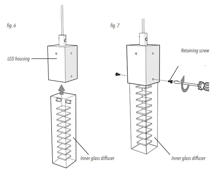 artika HOL4P HD2 4 Light LED Pendant  Hologram 4- Fig 6