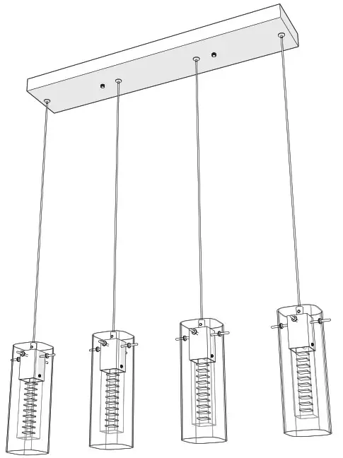 artika HOL4P HD2 4 Light LED Pendant  Hologram 4