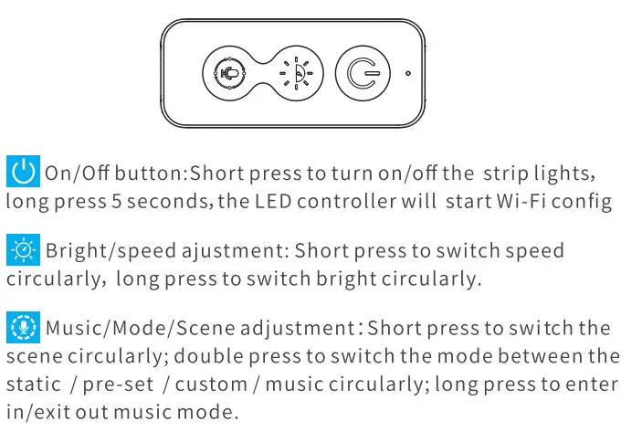 Qingdao Tumu Technology BLDRGB05 Tabletop Atmosphere Light User Manual - Controlling by control box