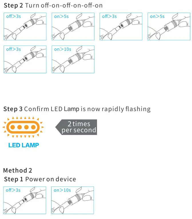 Qingdao Tumu Technology BLDRGB05 Tabletop Atmosphere Light User Manual - How to set light as rapidly flashing