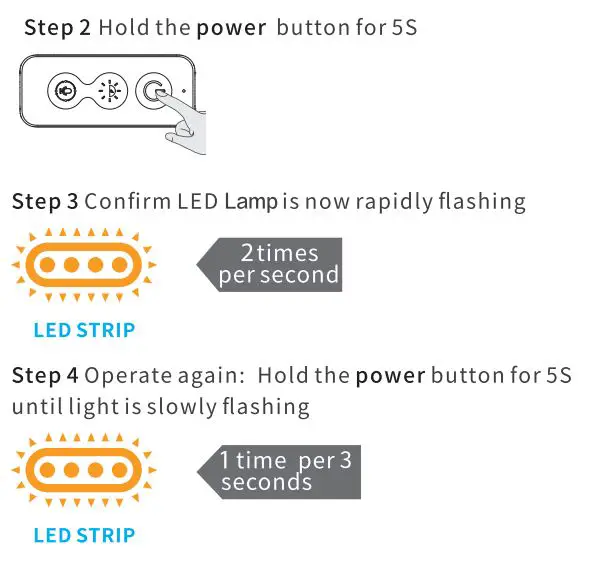 Qingdao Tumu Technology BLDRGB05 Tabletop Atmosphere Light User Manual - How to set light as slowly flashing