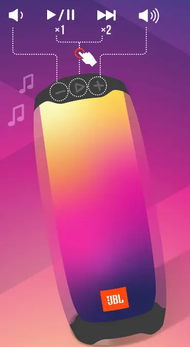 JBL Pulse4 Waterproof Portable Bluetooth Speaker- Play 2