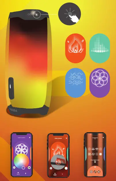 JBL Pulse4 Waterproof Portable Bluetooth Speaker- lightshow 2