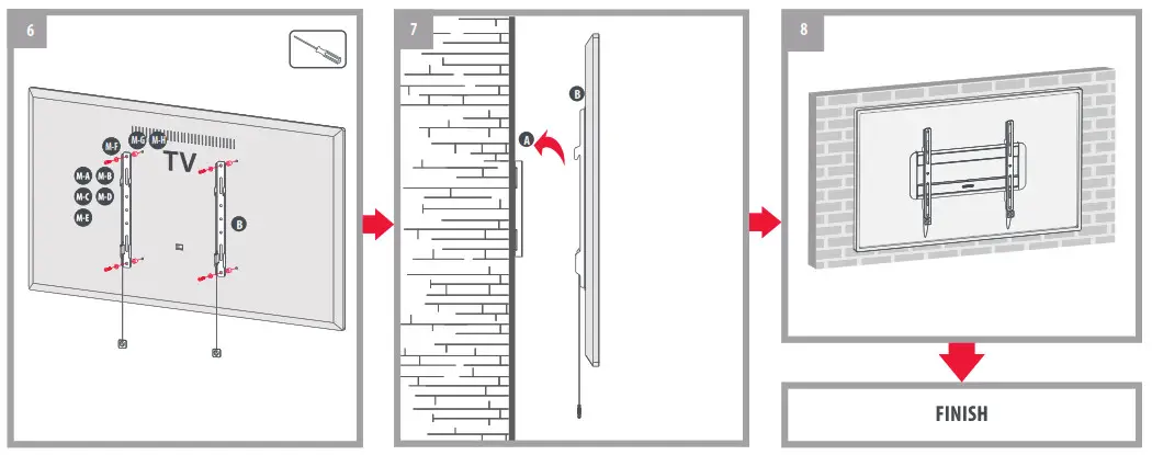 ONE FOR ALL Dynamic Fixed TV Wall Mount WM5410 - fig 6