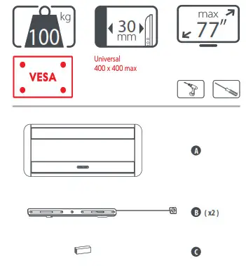 ONE FOR ALL Dynamic Fixed TV Wall Mount WM5410