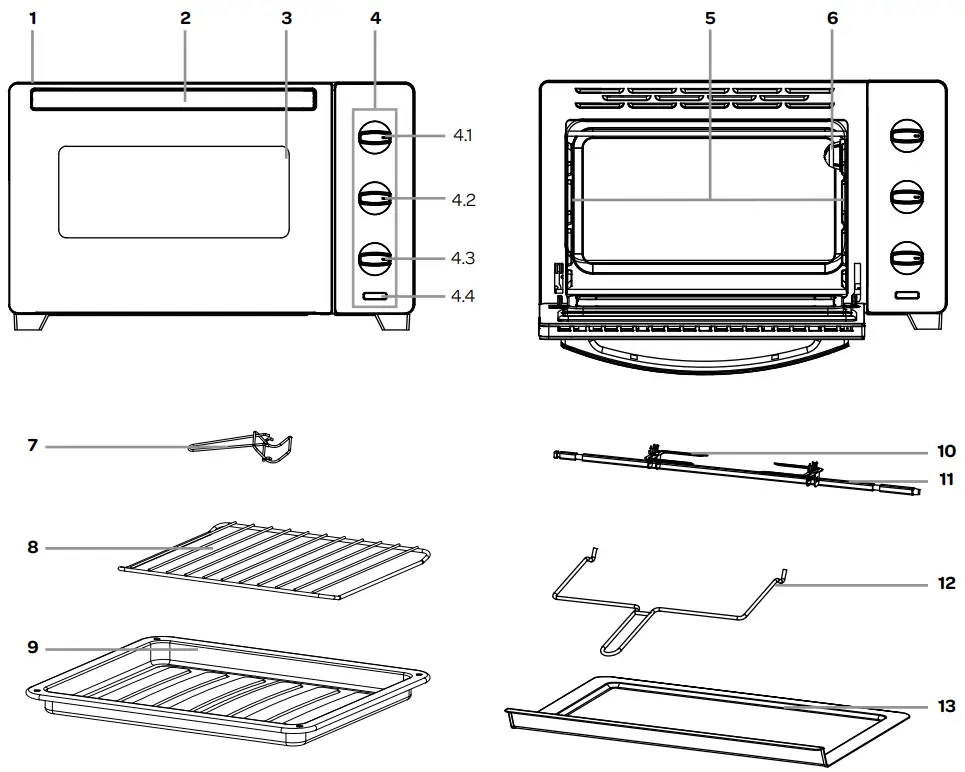 INVENTUM OV307B Freestanding Oven - appliance description