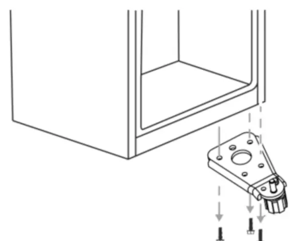 scandomestic SFS 163 W Upright Freezer - hinge 1