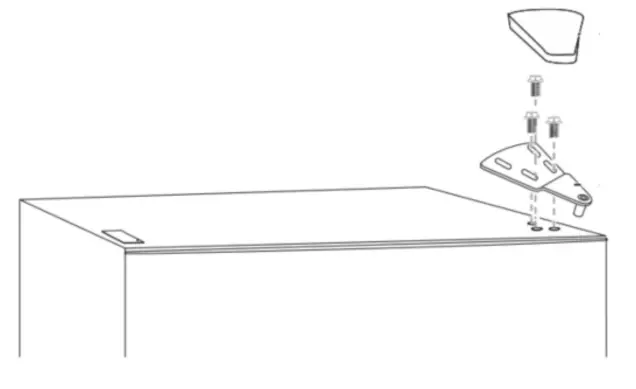 scandomestic SFS 163 W Upright Freezer - hinge