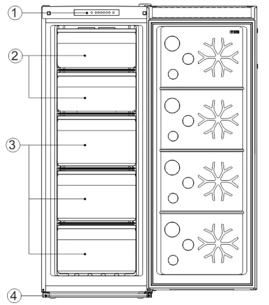 scandomestic SFS 163 W Upright Freezer