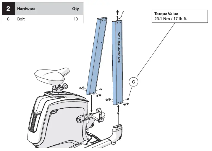 UPRIGHT CYCLE ASSEMBLY