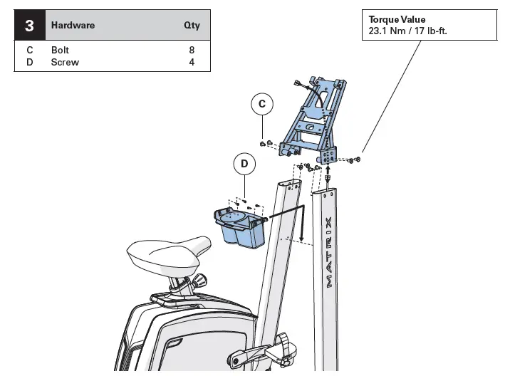 UPRIGHT CYCLE ASSEMBLY