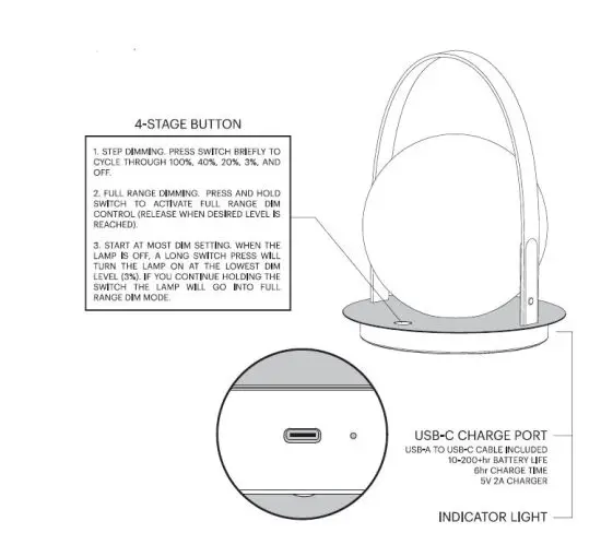 Pablo Bola Lantern Table Lamp fig 2