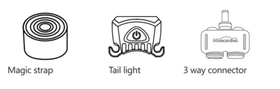 MAGICSHINE MJ 900 Bike Front Light Back - parts