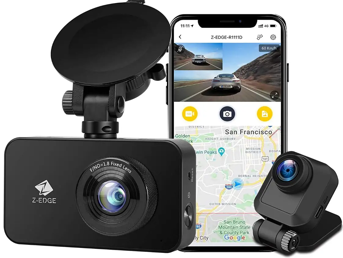 Z-EdgWiFi=Dash=Cam,-1920-080P-FHD-Front-and-Rear-Dash-Cam-image