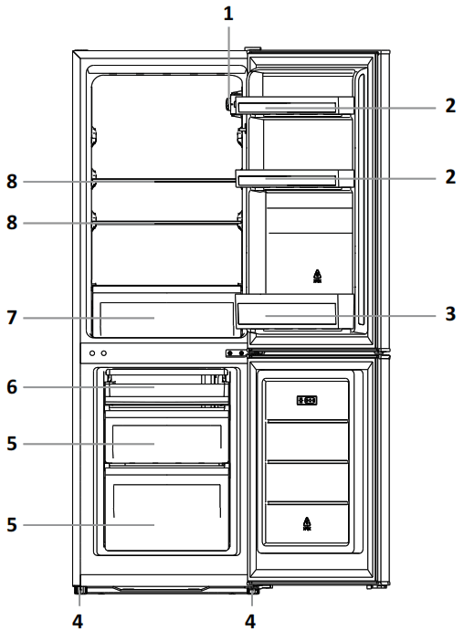 TOMADO TCR1420S Fridge Freezer Combi - Fig 1