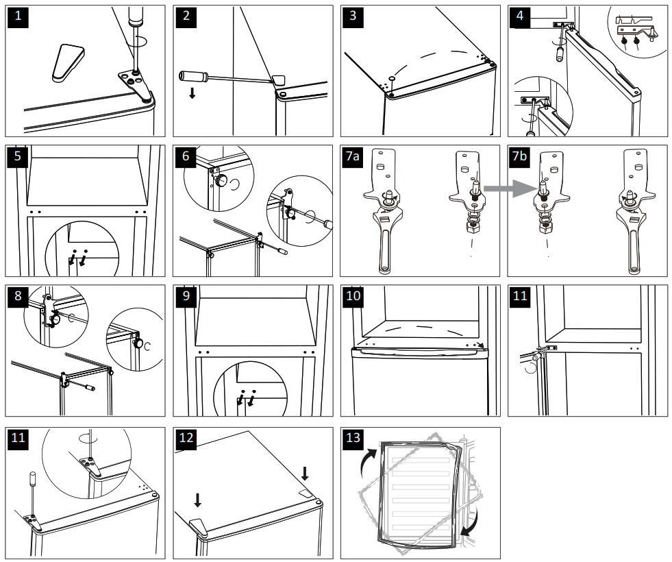 TOMADO TCR1420S Fridge Freezer Combi - Fig