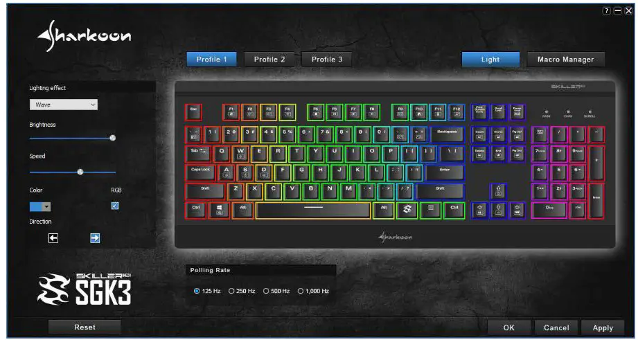 Sharkoon SKILLER SGK3 Mechanical Gaming Keyboard - Illumination