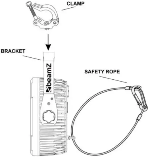 beamZ Pro BWA 418 Aluminium LED PAR - Fig