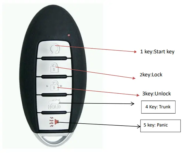 NISSAN RT NIX5BT Murano Smart Remote Key-