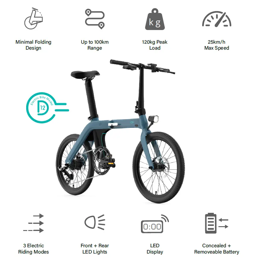 Fiido-D12-250W-Folding-Electric-Bike-4