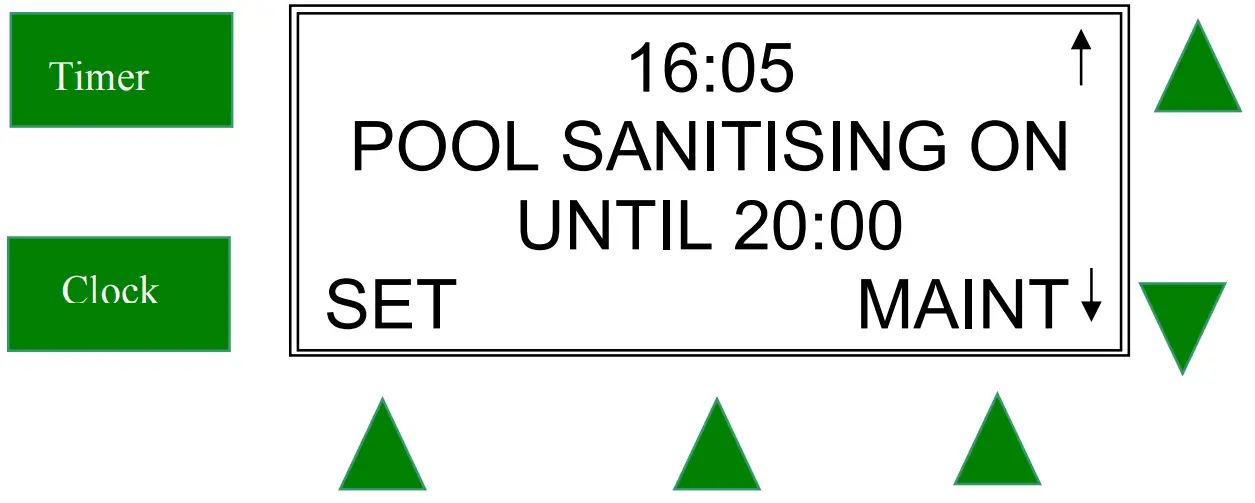 Operation using the Chlorinator buttons