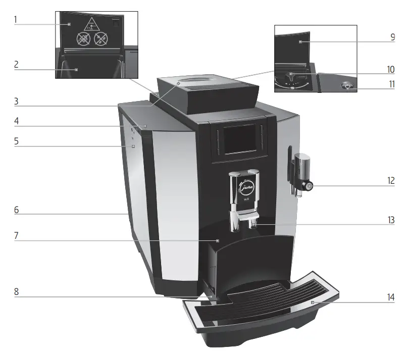 MY COFFEE SHOP Jura WE8 Coffee Machine - overview