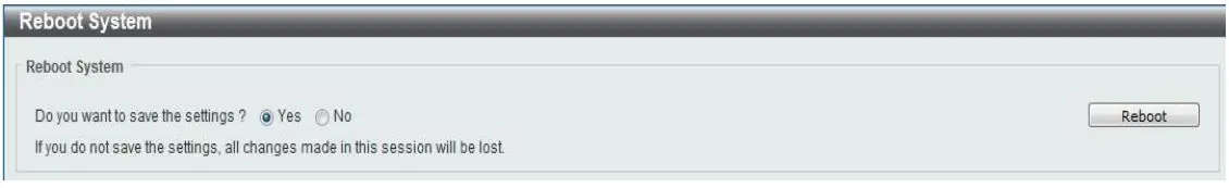 D-Link DSG-1520 Series Firmware Instructions - click Reboot button