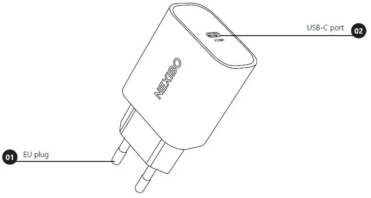 NEXIBO N-15 20W USB-C Fast Charger-1
