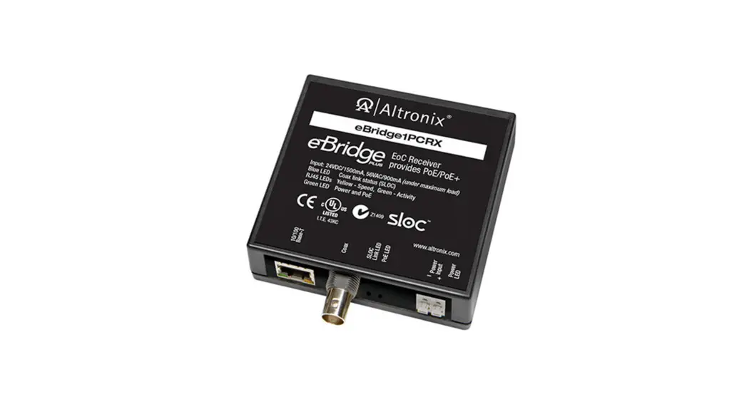 Altronix Ebridge1pct Ip And Poe Over Coax Hardened Transceiver Installation Guide