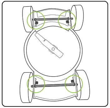 Gtech SLM50 Small Lawnmower - Adjusting the cutting height 4