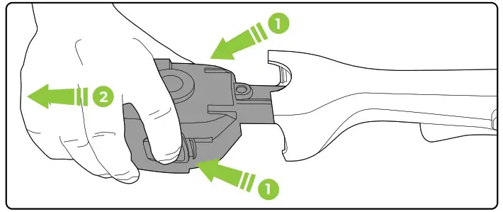 Gtech SLM50 Small Lawnmower - Removing the battery for charging