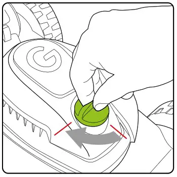 Gtech SLM50 Small Lawnmower - The safety key 1