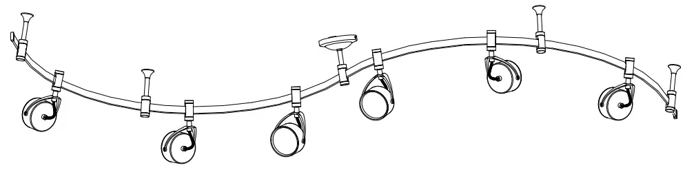 CRESSWELL 6 Light Integrated LED Flex Track