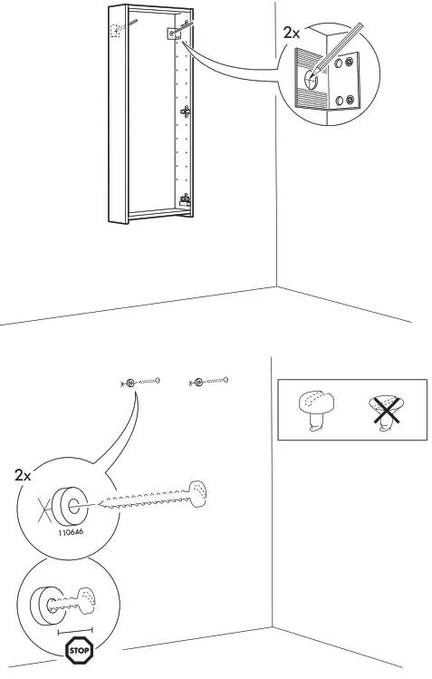 IKEA GODMORGON Wall cabinet with 1 door - high-gloss white 40x14x96 cm - 10