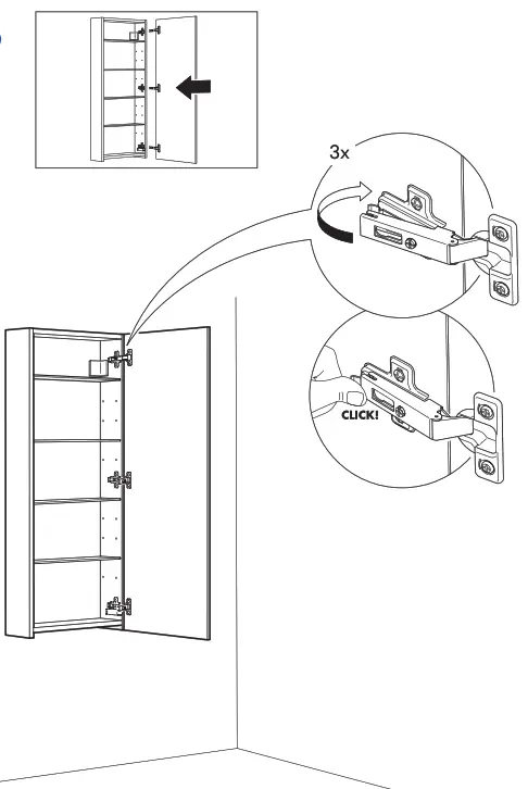 IKEA GODMORGON Wall cabinet with 1 door - high-gloss white 40x14x96 cm - 15