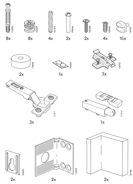 IKEA GODMORGON Wall cabinet with 1 door - high-gloss white 40x14x96 cm - 2