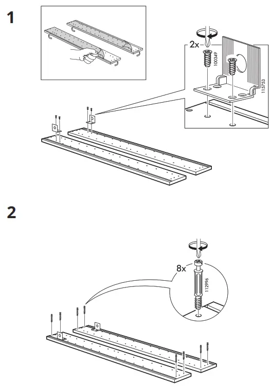 IKEA GODMORGON Wall cabinet with 1 door - high-gloss white 40x14x96 cm - 3