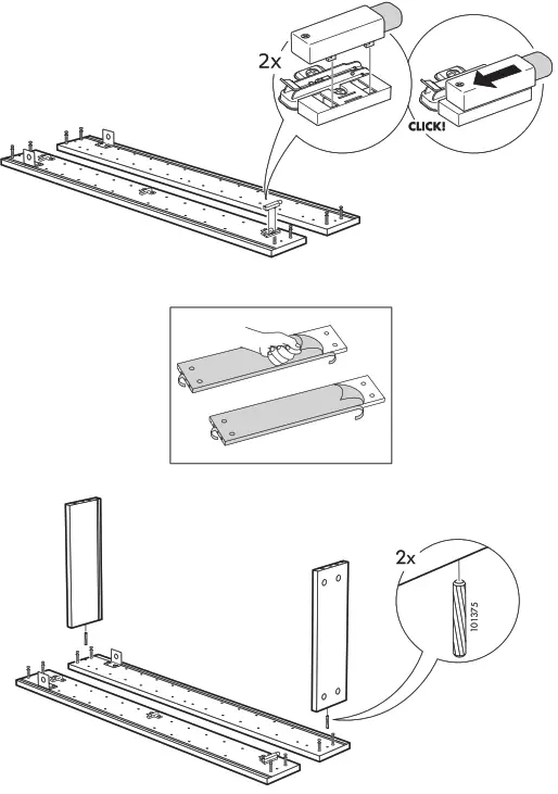 IKEA GODMORGON Wall cabinet with 1 door - high-gloss white 40x14x96 cm - 6