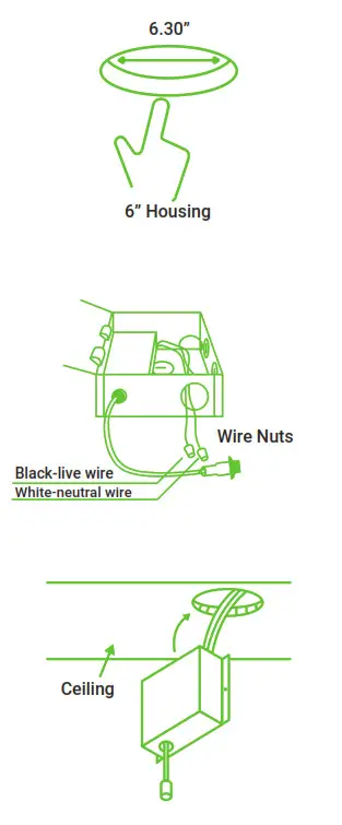 SUNCO LIGHTING 6 Inch Slim Smooth Downlight -Housing
