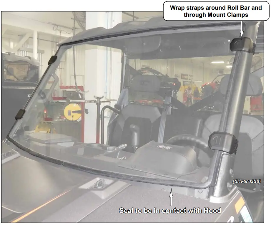 SUPERATV WS P RAN 001 XX Full Windshield - Mount Clamps