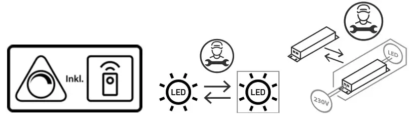 Leuchten Direkt 14110 18 LED Ceiling Light RGBW Mario - Product Overveiw 1