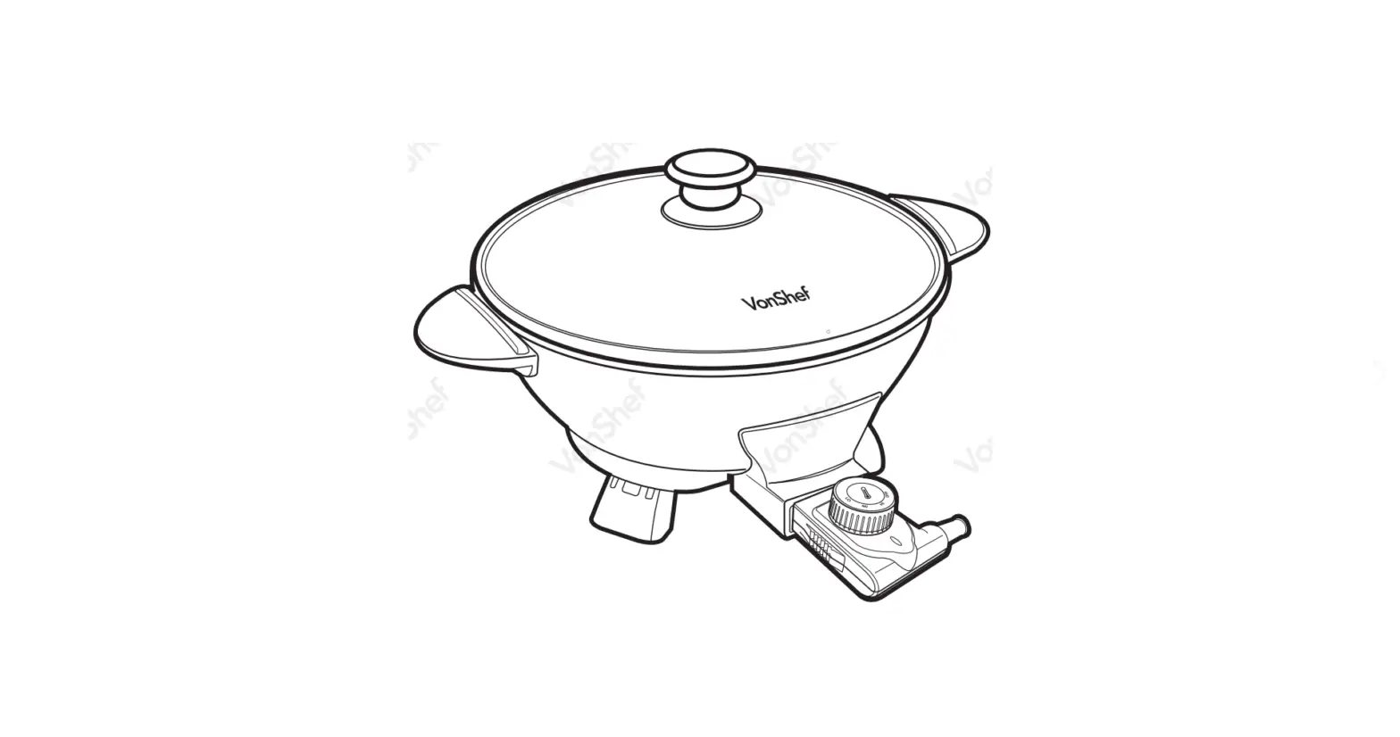 Vonshef 2000059/9000200 Electric Wok Non-stick Frying Pan User Guide Vonshef 2000059/9000200 Electric Wok Non-stick Frying Pan User Guide