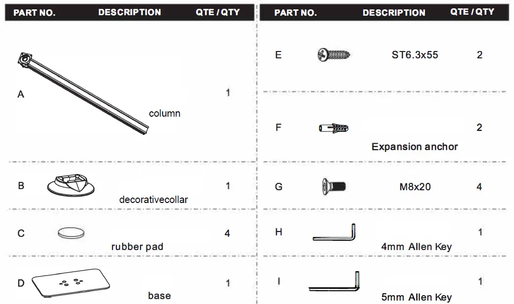 KIMEX 091-4002 Floor Stand for Tablet fig 1