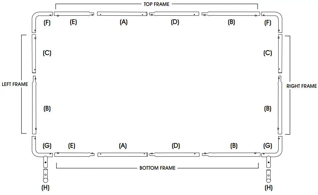 ULINE H-6124 Welding Screen - assemboly