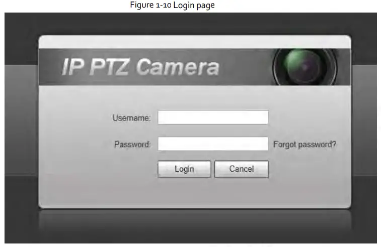 Zhejiang Dahua Vision Technology DH-SD2AY Network PT Camera Web 3.0 - Login pag