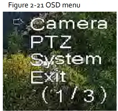 Zhejiang Dahua Vision Technology DH-SD2AY Network PT Camera Web 3.0 - OSD menu