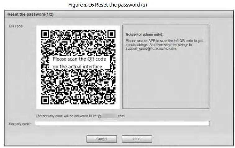 Zhejiang Dahua Vision Technology DH-SD2AY Network PT Camera Web 3.0 - Reset the password