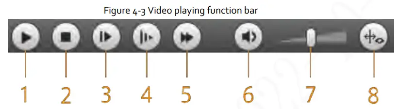 Zhejiang Dahua Vision Technology DH-SD2AY Network PT Camera Web 3.0 - Video playing function bar