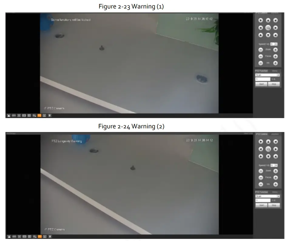 Zhejiang Dahua Vision Technology DH-SD2AY Network PT Camera Web 3.0 - Warning